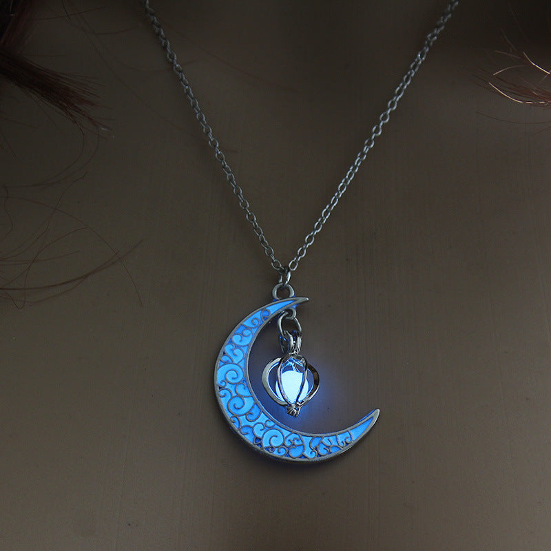 Glowing Pendant Necklaces Silver Plated Chain Necklaces 0abkse-a8