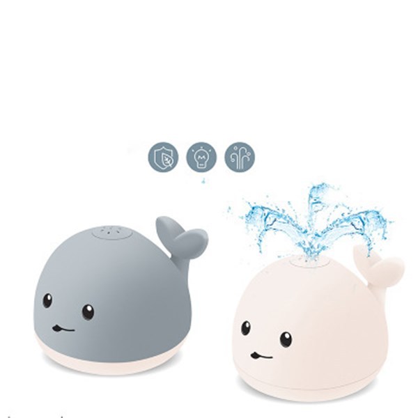 Baby Cute Cartoon Whale Floating Spraying Water Bath Toys With Light Music LED Light Baby Toys 0abkse-a8