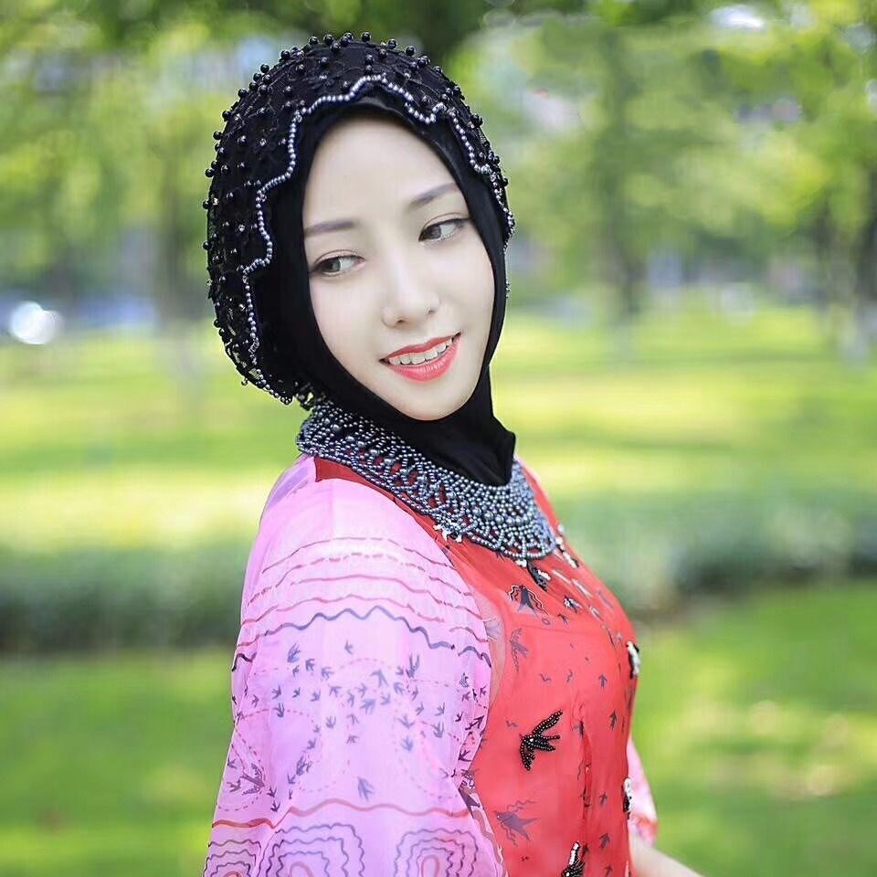 new Muslim hijab chiffon beaded scarf