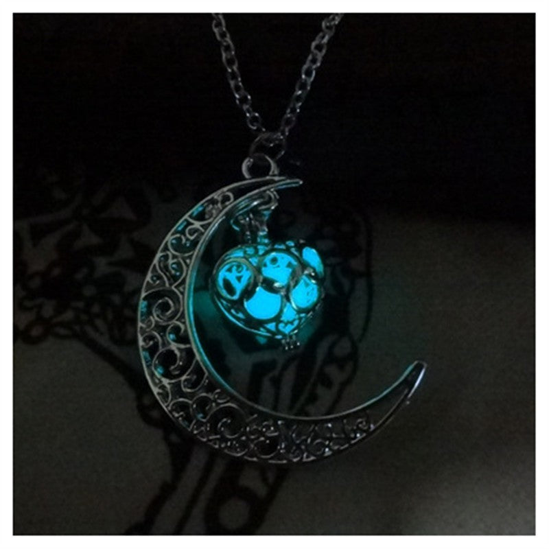 Glowing Pendant Necklaces Silver Plated Chain Necklaces 0abkse-a8