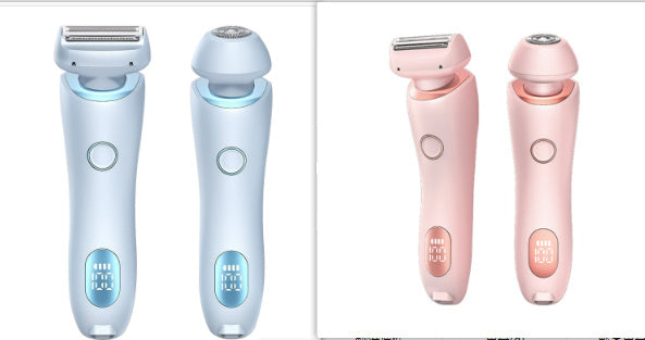 2 In 1 Hair Removal Epilator USB Rechargeable Trimmer Women Body Razor Face Leg Armpit Bikini Hand Pubic Shaver Hair Remover 0abkse-a8