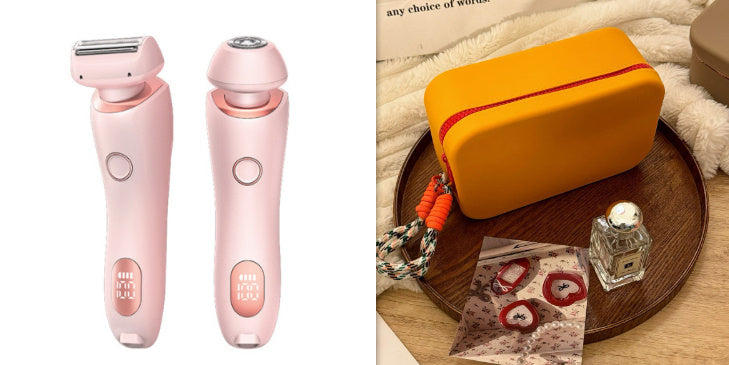 2 In 1 Hair Removal Epilator USB Rechargeable Trimmer Women Body Razor Face Leg Armpit Bikini Hand Pubic Shaver Hair Remover 0abkse-a8