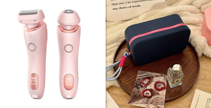 2 In 1 Hair Removal Epilator USB Rechargeable Trimmer Women Body Razor Face Leg Armpit Bikini Hand Pubic Shaver Hair Remover 0abkse-a8