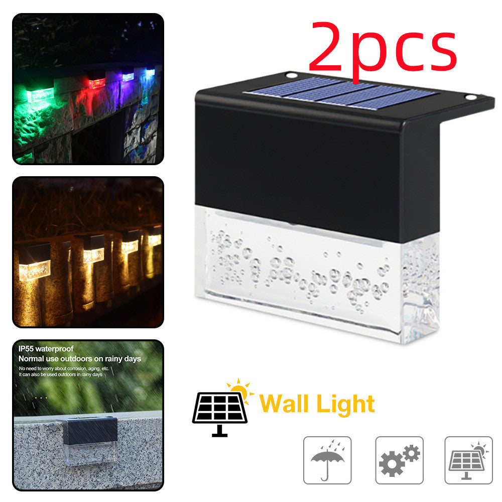 Waterproof New RGB LED Solar Light Step Fence Light 0abkse-a8