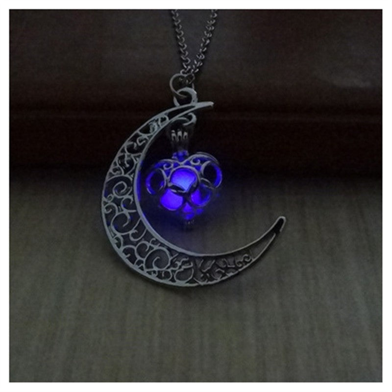 Glowing Pendant Necklaces Silver Plated Chain Necklaces 0abkse-a8