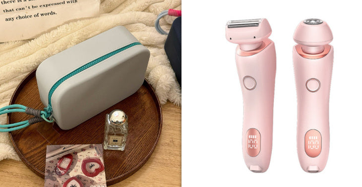 2 In 1 Hair Removal Epilator USB Rechargeable Trimmer Women Body Razor Face Leg Armpit Bikini Hand Pubic Shaver Hair Remover 0abkse-a8