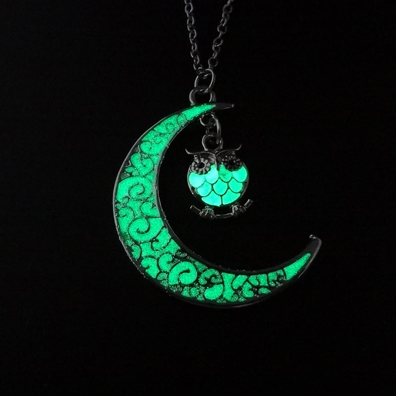 Glowing Pendant Necklaces Silver Plated Chain Necklaces 0abkse-a8