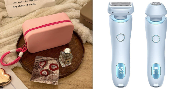 2 In 1 Hair Removal Epilator USB Rechargeable Trimmer Women Body Razor Face Leg Armpit Bikini Hand Pubic Shaver Hair Remover 0abkse-a8