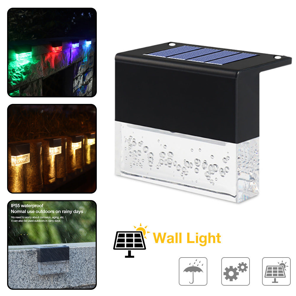 Waterproof New RGB LED Solar Light Step Fence Light 0abkse-a8