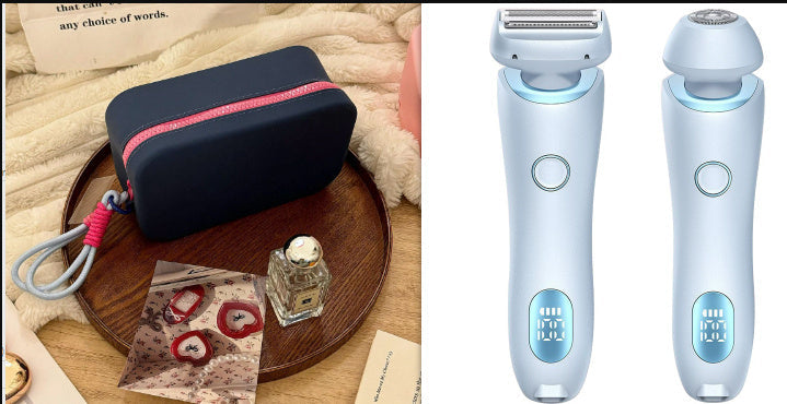 2 In 1 Hair Removal Epilator USB Rechargeable Trimmer Women Body Razor Face Leg Armpit Bikini Hand Pubic Shaver Hair Remover 0abkse-a8