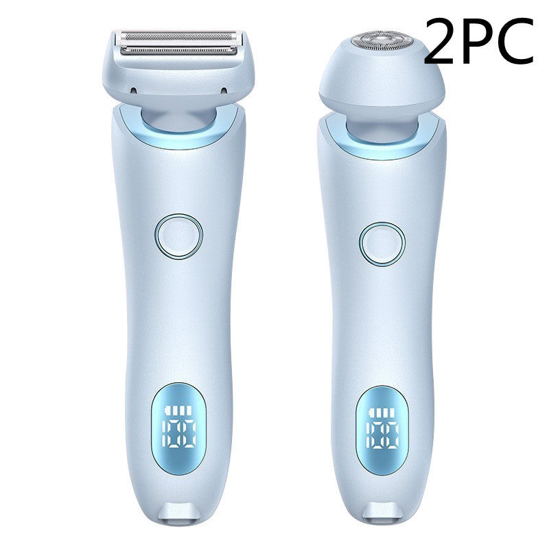 2 In 1 Hair Removal Epilator USB Rechargeable Trimmer Women Body Razor Face Leg Armpit Bikini Hand Pubic Shaver Hair Remover 0abkse-a8