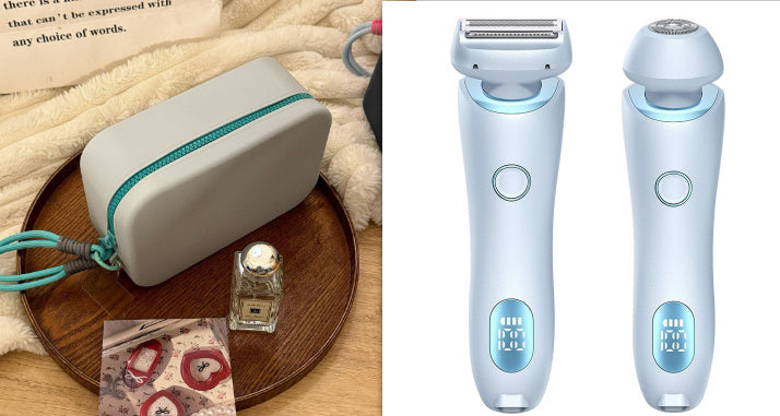 2 In 1 Hair Removal Epilator USB Rechargeable Trimmer Women Body Razor Face Leg Armpit Bikini Hand Pubic Shaver Hair Remover 0abkse-a8