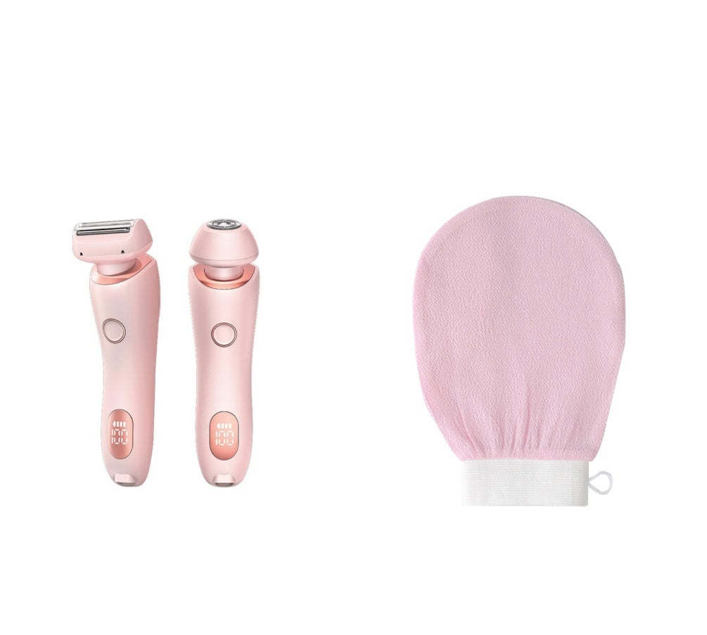 2 In 1 Hair Removal Epilator USB Rechargeable Trimmer Women Body Razor Face Leg Armpit Bikini Hand Pubic Shaver Hair Remover 0abkse-a8