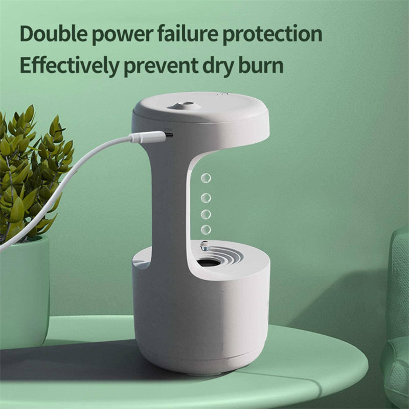 Bedroom Anti-Gravity Humidifier With Clock Water Drop Backflow Aroma Diffuser Large Capacity Office Bedroom Mute Heavy Fog Household Sprayer 0abkse-a8