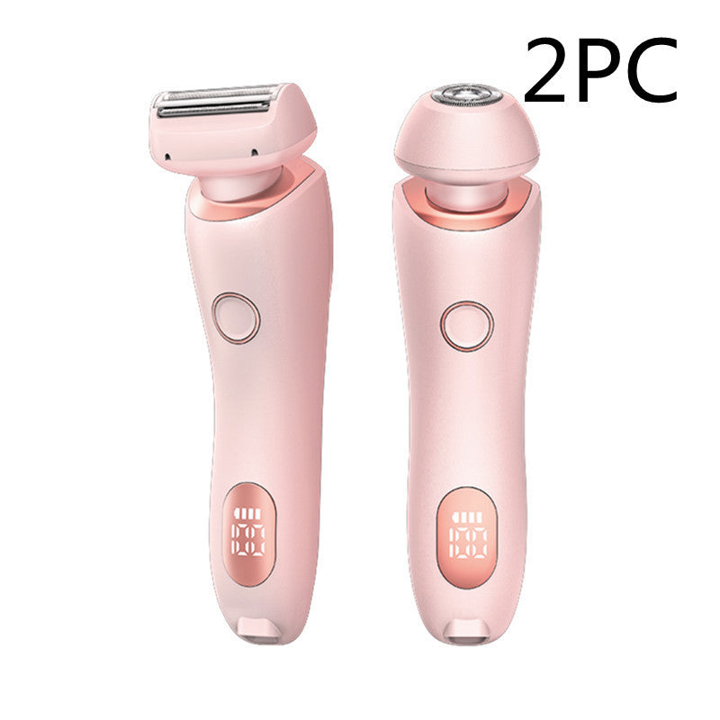 2 In 1 Hair Removal Epilator USB Rechargeable Trimmer Women Body Razor Face Leg Armpit Bikini Hand Pubic Shaver Hair Remover 0abkse-a8